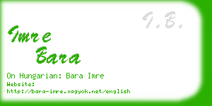 imre bara business card